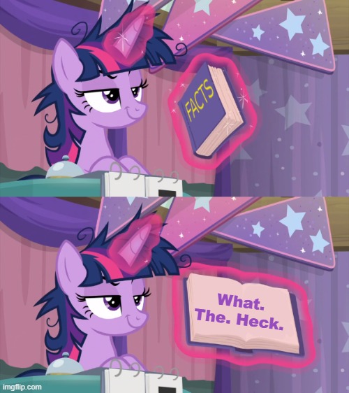 Twilight's Fact Book (Remastered) | What. The. Heck. | image tagged in twilight's fact book remastered | made w/ Imgflip meme maker