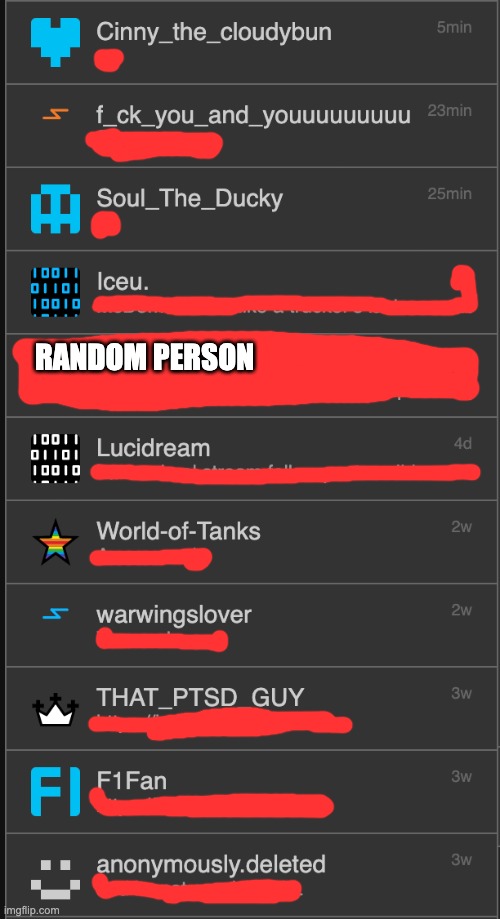 RANDOM PERSON | made w/ Imgflip meme maker