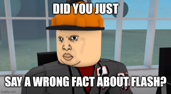 Bruh | DID YOU JUST; SAY A WRONG FACT ABOUT FLASH? | image tagged in bruh | made w/ Imgflip meme maker