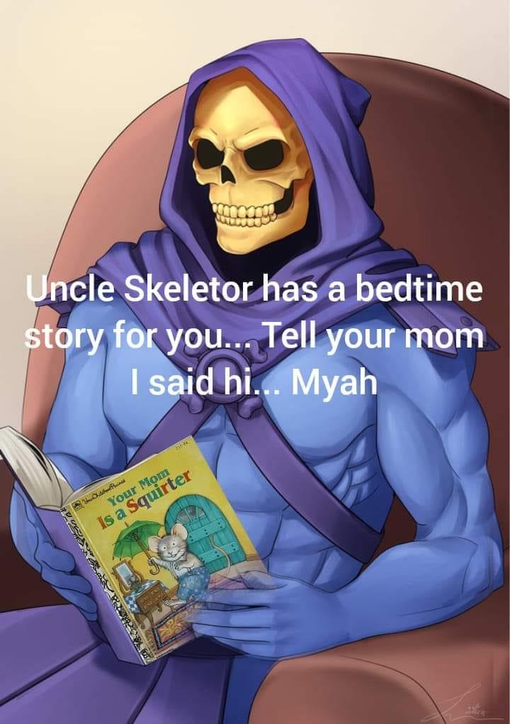 High Quality Uncle skeletor bedtime story Blank Meme Template