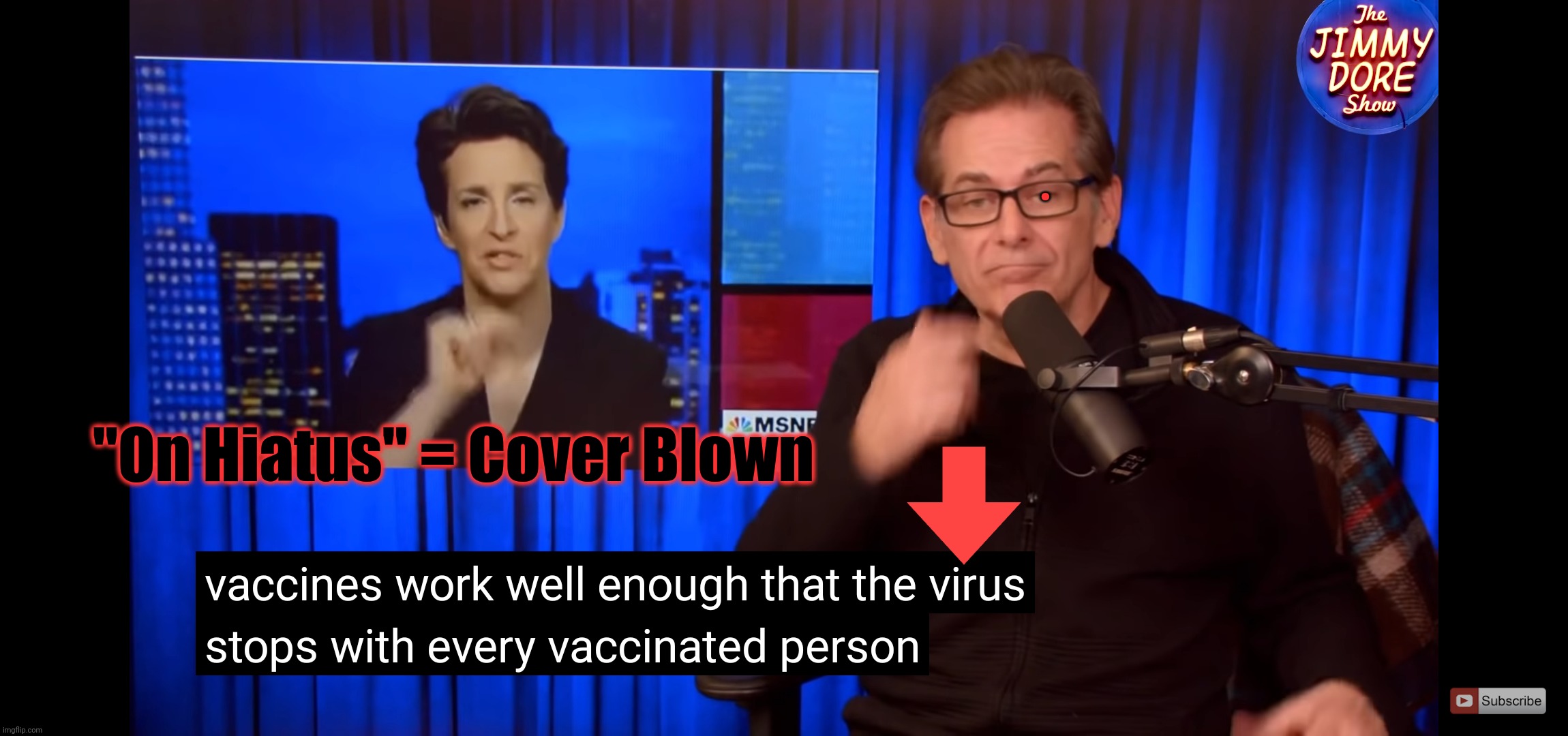 Rachel Maddow - "on Hiatus" - until fallout over her lies about mRNA Gene Therapy, blows over. Misses her desired war w/ Russia. |  . "On Hiatus" = Cover Blown | image tagged in rachel maddow,media lies,negative effectiveness and vaids,leaky mrna jabs,mandatory vacations,covid_truth memes | made w/ Imgflip meme maker