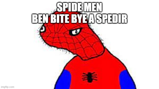 Blazing spider west | SPIDE MEN
BEN BITE BYE A SPEDIR | image tagged in blazing spider west | made w/ Imgflip meme maker