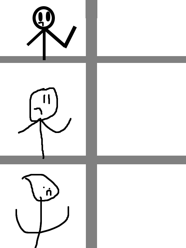 High Quality Stick figure becoming increasingly verbose Blank Meme Template