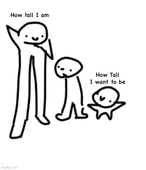 How tall I am; How Tall I want to be | made w/ Imgflip meme maker