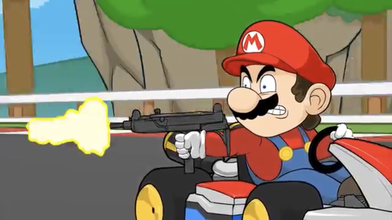 High Quality Gangster Mario Blank Meme Template