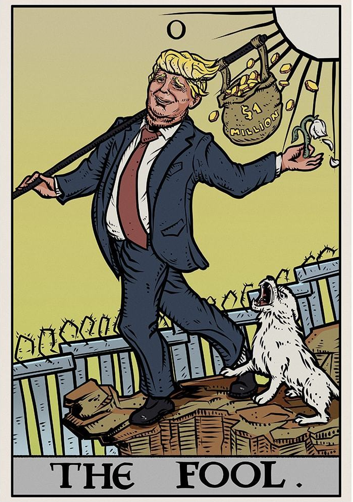 High Quality trump Tarot card Blank Meme Template