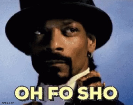 OH FO SHO! | image tagged in oh fo sho,snoop dogg,snoop dogg approves,fo sho | made w/ Imgflip meme maker