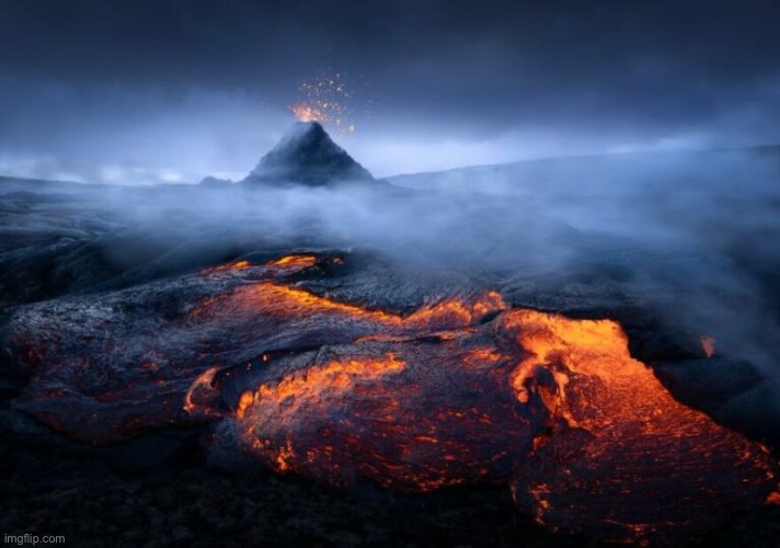 image tagged in volcano,cool places,enjoy | made w/ Imgflip meme maker