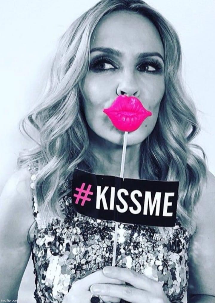 Kylie Kiss Me | image tagged in kylie kiss me | made w/ Imgflip meme maker