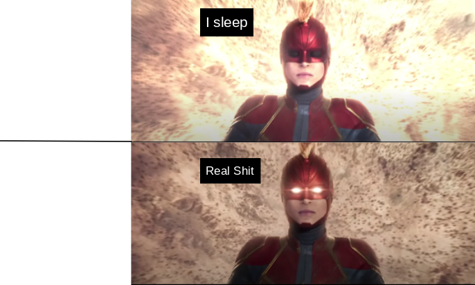 Captain Marvel Awakens Blank Meme Template