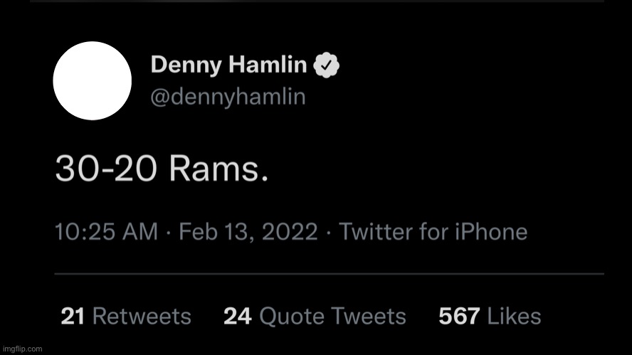Denny Hamlin Rams Blank Meme Template