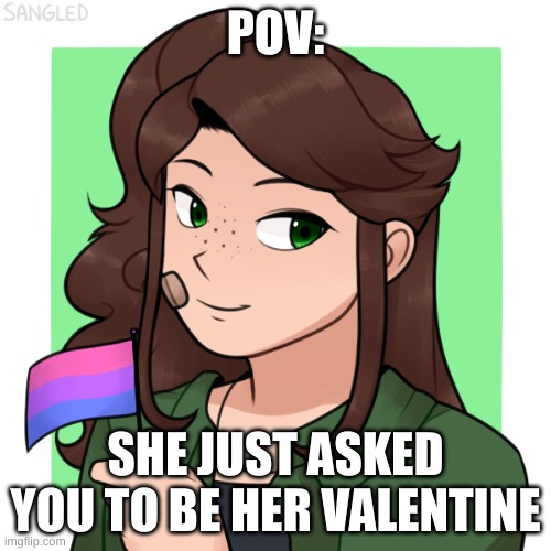 no erp, and happy valentines day! | POV:; SHE JUST ASKED YOU TO BE HER VALENTINE | made w/ Imgflip meme maker