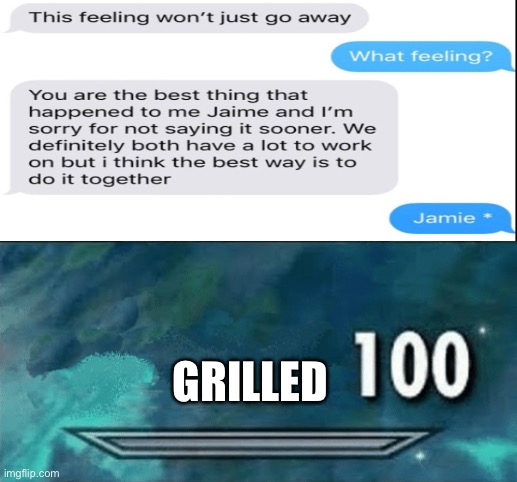 oof- | GRILLED | image tagged in skyrim skill meme,funny,roast,memes,roasted | made w/ Imgflip meme maker
