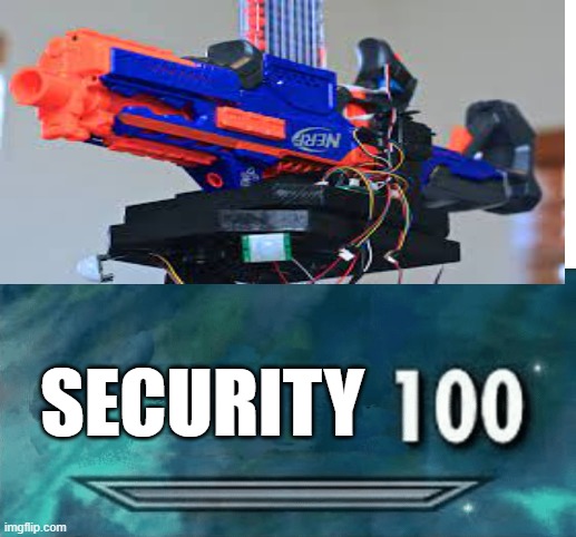 Robbers will be ded | SECURITY | image tagged in skyrim skill meme | made w/ Imgflip meme maker