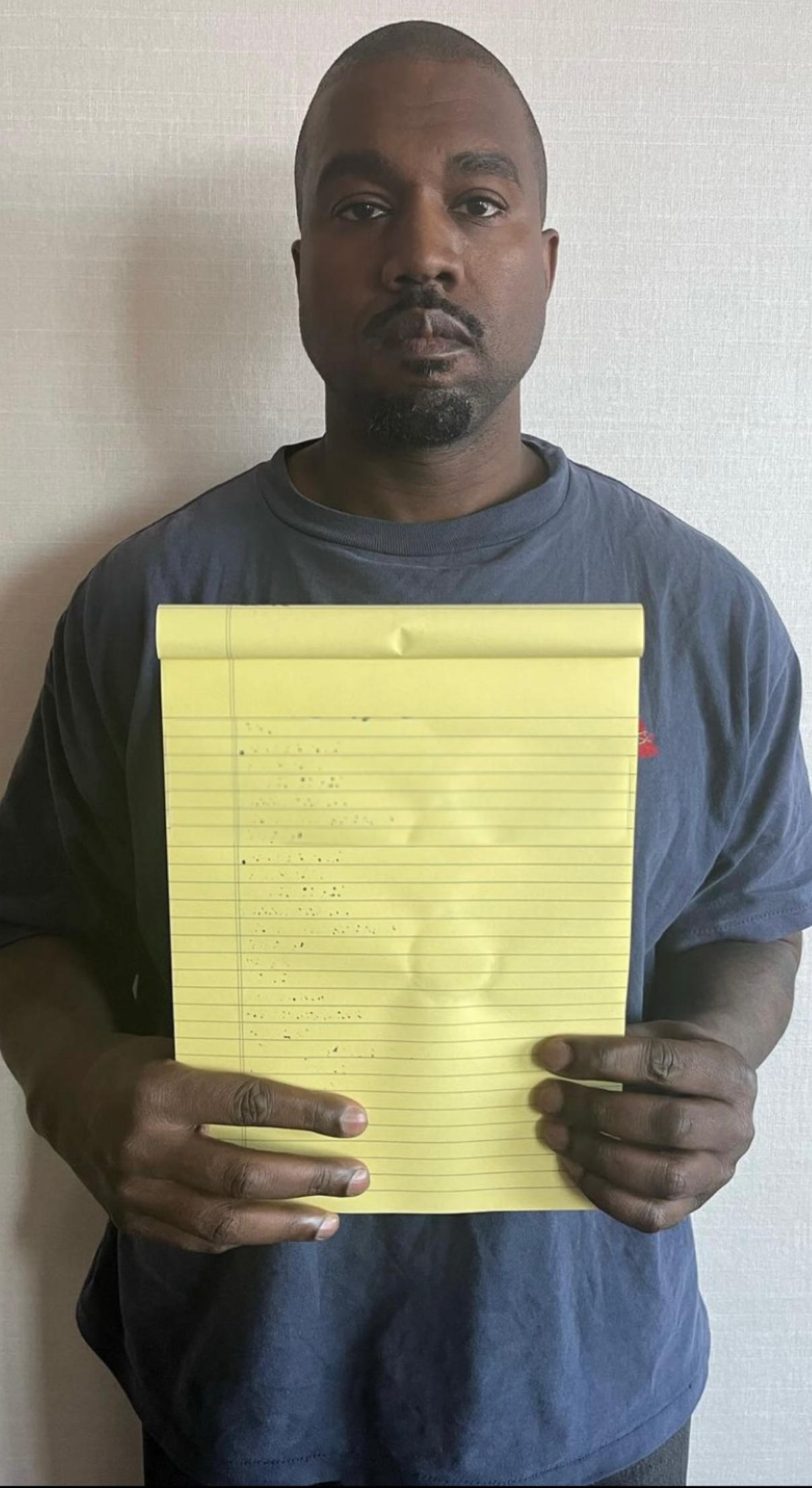 Kanye notepad Blank Meme Template