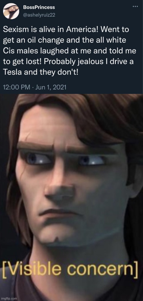 Who wants to tell them? (Reposted content) | image tagged in anakin visible concern | made w/ Imgflip meme maker