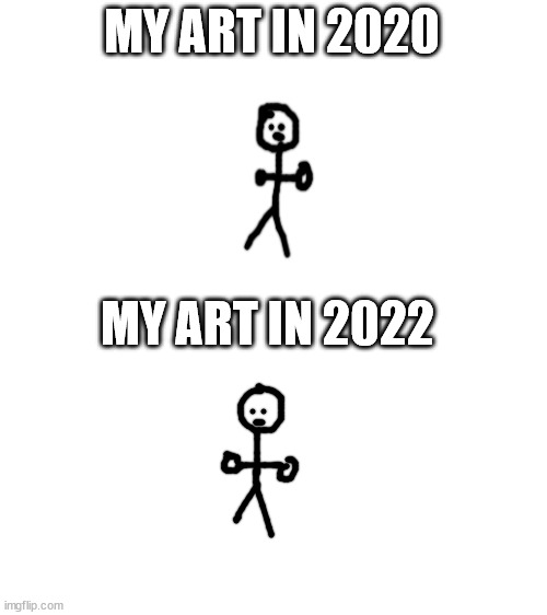 MY ART IN 2020 MY ART IN 2022 | image tagged in blank white template | made w/ Imgflip meme maker