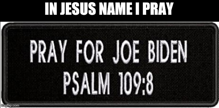 IN JESUS NAME I PRAY | image tagged in prayers for biden | made w/ Imgflip meme maker