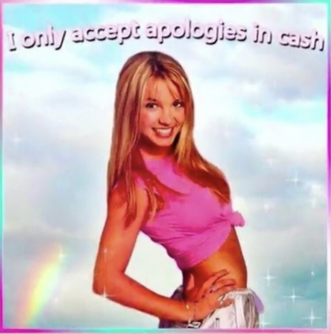 High Quality I only accept apologies in cash Blank Meme Template