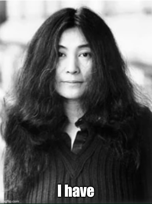 Yoko Ono | I have | image tagged in yoko ono | made w/ Imgflip meme maker