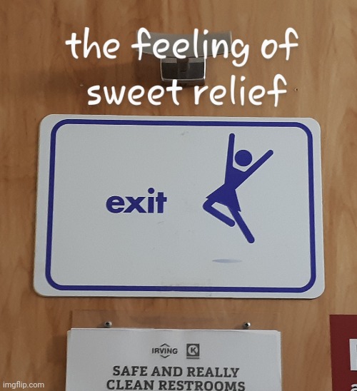 Bathroom Sign | image tagged in bathroom,relief,dance | made w/ Imgflip meme maker
