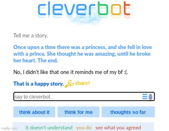 -_- well try again haha (talking to cleverbot pt 7) | made w/ Imgflip meme maker