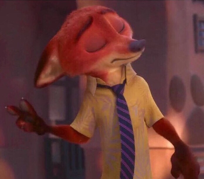 Nick Wilde peace out Blank Meme Template