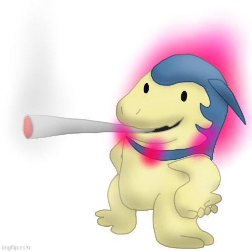 Typhlosion smokes a fat blunt | image tagged in typhlosion smokes a fat blunt | made w/ Imgflip meme maker