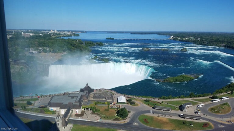 Sick view from hotel room of Niagra Falls | image tagged in cool places,hotel room,niagra falls,enjoy | made w/ Imgflip meme maker
