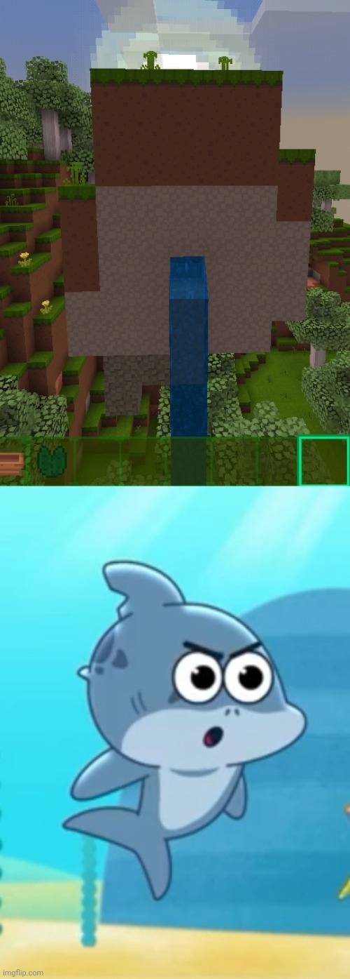 That's weird, why are there floating blocks in my world | image tagged in angery,memes,funny | made w/ Imgflip meme maker