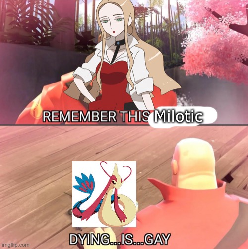 So that’s why oleana’s Milotic never dies :0 | Milotic | image tagged in xd,pokemon sword and shield | made w/ Imgflip meme maker