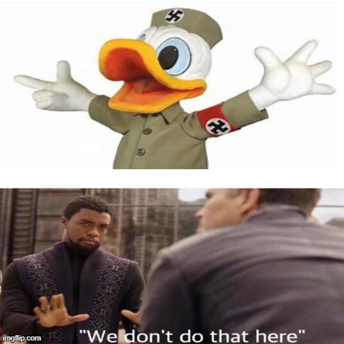 nazi | image tagged in donald duck,nazi | made w/ Imgflip meme maker