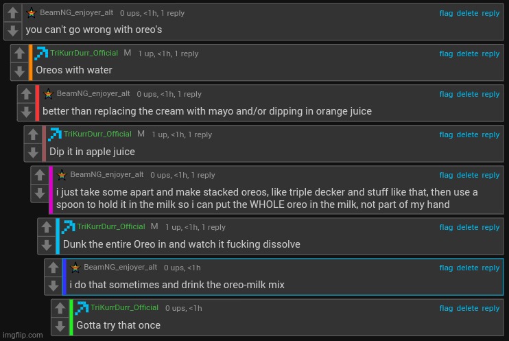 Average Oreo fan conversation | made w/ Imgflip meme maker