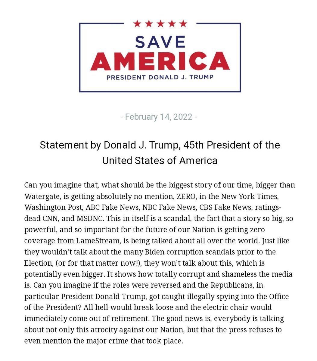 Statement from POTUS45 | image tagged in potus45,donald trump,donald trump approves,donald trump you're fired,fuck joe biden,lets go brandon | made w/ Imgflip meme maker