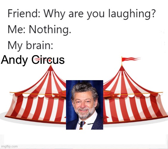 Andy Circus | image tagged in why are you laughing | made w/ Imgflip meme maker