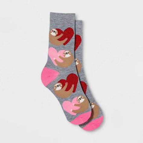 High Quality Sloth Valentine’s Day socks Blank Meme Template