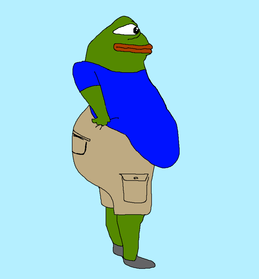 Pepe Fat Gut Blank Meme Template