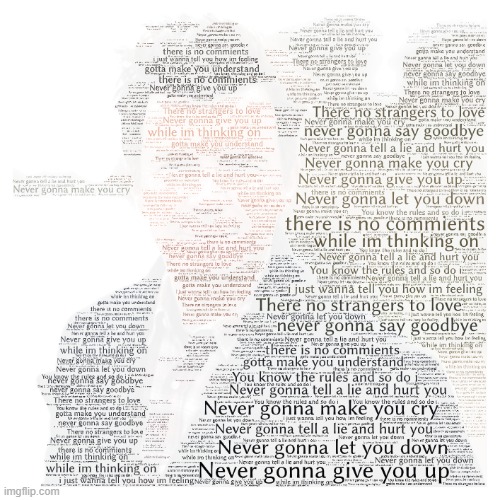 e | image tagged in rickroll | made w/ Imgflip meme maker