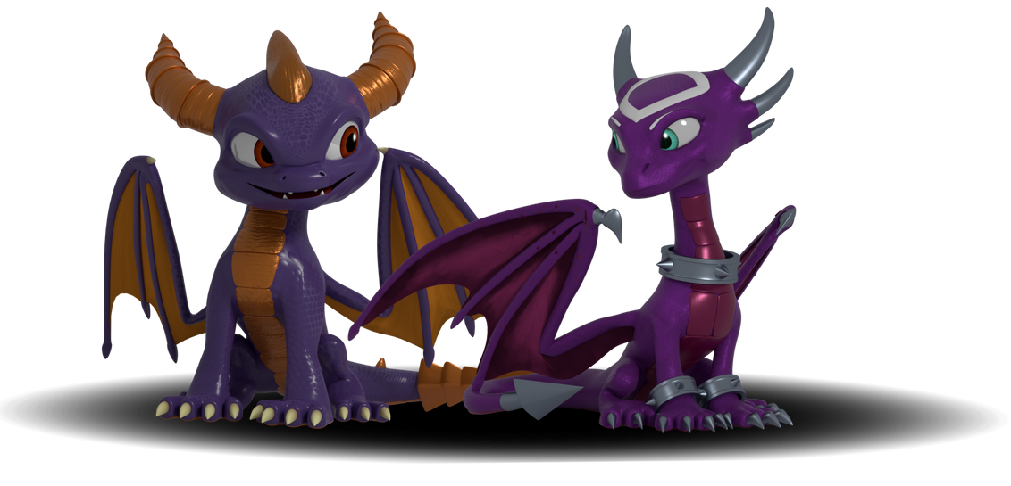 Spyro and Cynder Blank Meme Template