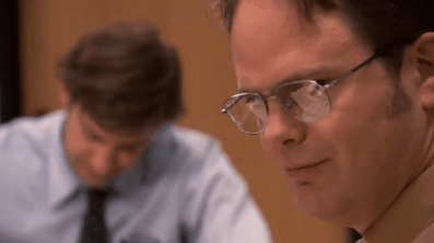 High Quality Dwight Sinister Smile Blank Template Blank Meme Template