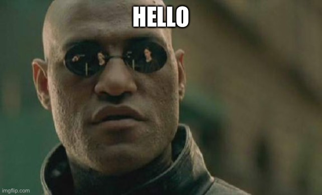 Matrix Morpheus | HELLO | image tagged in memes,matrix morpheus | made w/ Imgflip meme maker