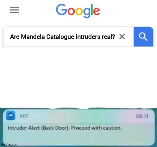 Intruder Mandela Catalogue Meme | Sticker