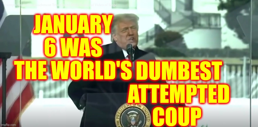 Rebecca Howell Said It Best.  "Too Stupid To Live" | JANUARY 6 WAS THE WORLD'S; DUMBEST ATTEMPTED COUP | image tagged in trump january 6 asks insurrectionists to overturn the election,trumpublican terrorists,liars,thieves,deplorables,memes | made w/ Imgflip meme maker