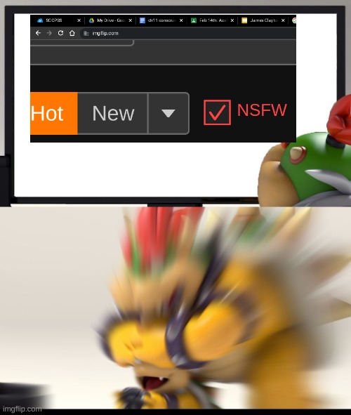 uh o | image tagged in bowser and bowser jr nsfw | made w/ Imgflip meme maker