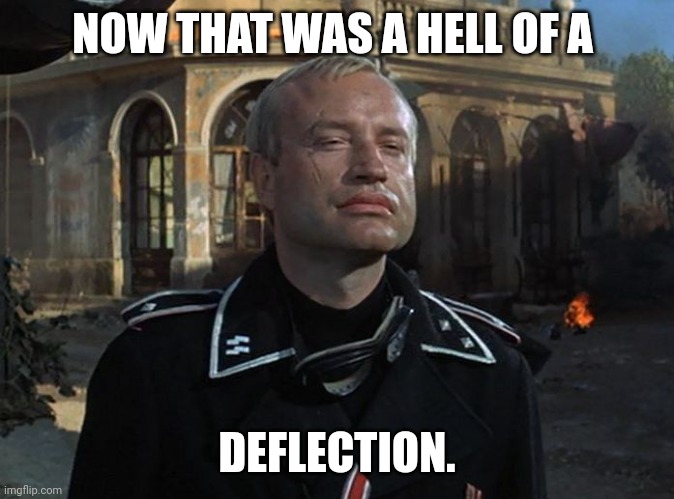 German Tank Commander | NOW THAT WAS A HELL OF A DEFLECTION. | image tagged in german tank commander | made w/ Imgflip meme maker