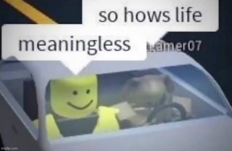 oof | image tagged in roblox meaningless,life,meaningless | made w/ Imgflip meme maker