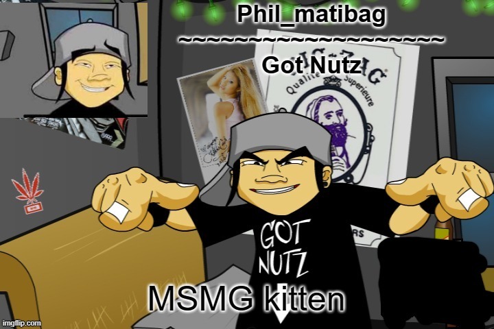 Phil_matibag announcement temp | MSMG kitten | image tagged in phil_matibag announcement temp | made w/ Imgflip meme maker