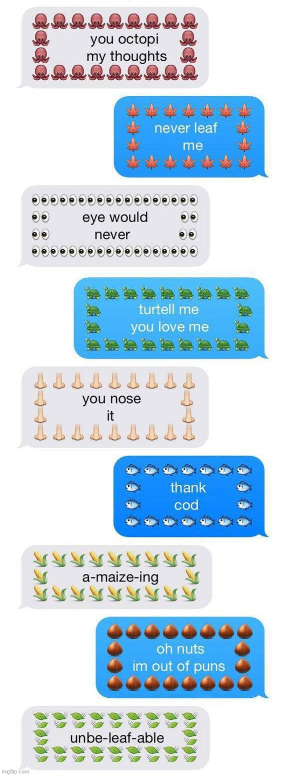 Conversation of puns | image tagged in puns | made w/ Imgflip meme maker