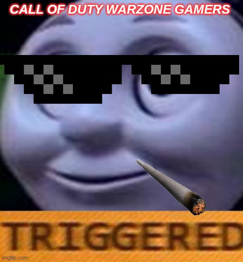 Triggered | CALL OF DUTY WARZONE GAMERS | image tagged in triggered | made w/ Imgflip meme maker