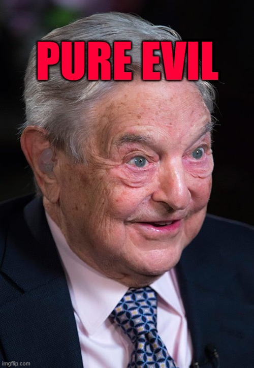 George Soros is Pure Evil | PURE EVIL | image tagged in evil george soros | made w/ Imgflip meme maker